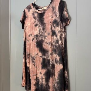 Tie-Dye Short Sleeve Dress